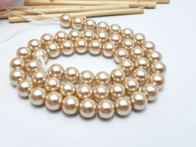Perle de sticla calitate a 8mm nude (sirag)