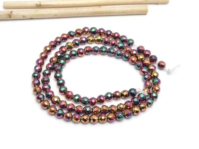 Sirag hematit fatetat 4mm rainbow