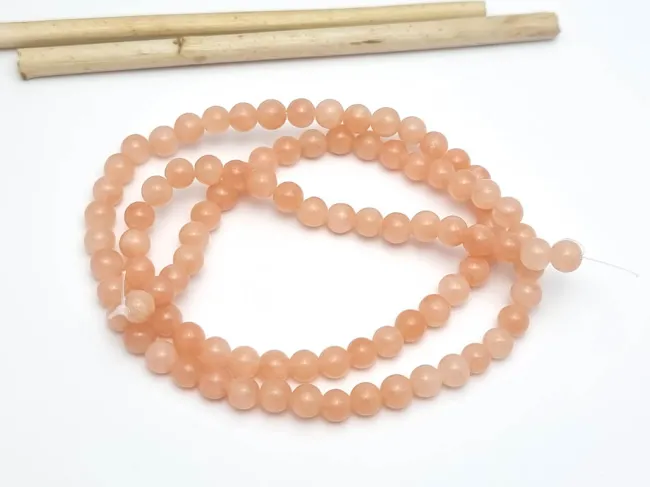 Sirag jad 4mm piersica pastel