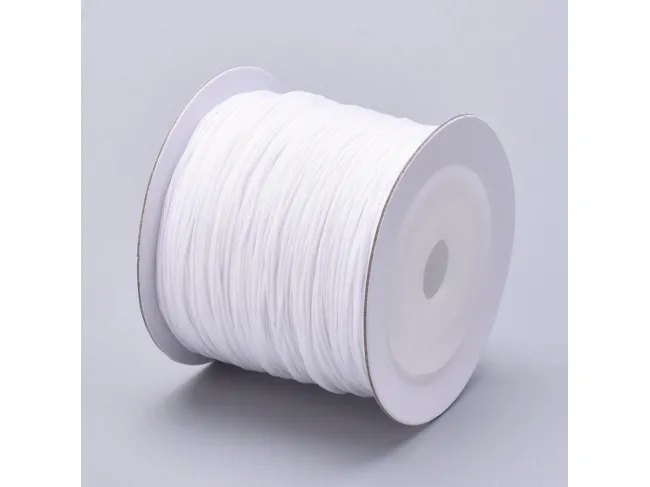 Rola snur nylon pentru bratari grosime 0.5~0.6mm alb (120m)