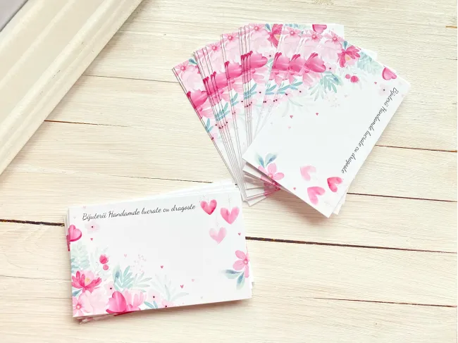 Cartonas suport bijuterii handmade 8.6x5.3cm (50buc)