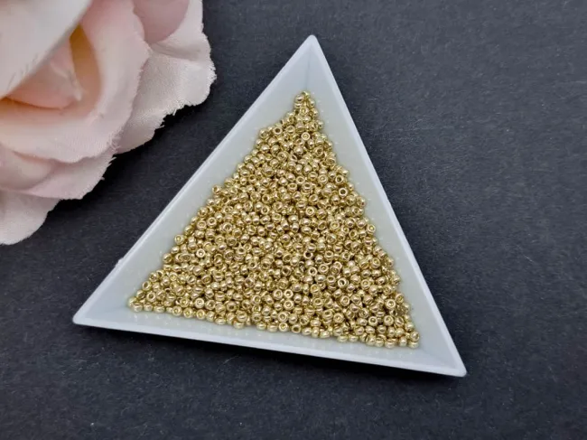 Miyuki Rocailles Rotunde 11/0 Duracoat Galvanized Pale Gold (10g)