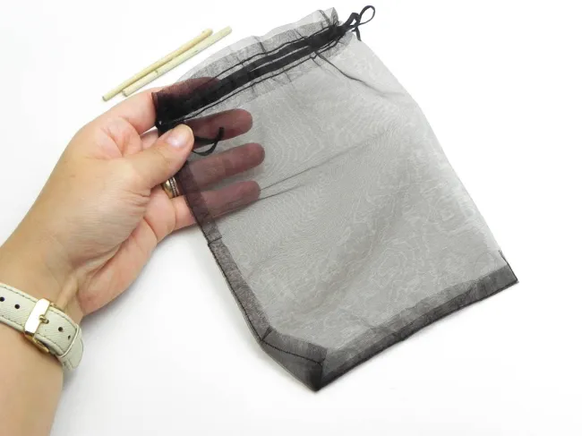 Saculet organza 20x15cm negru