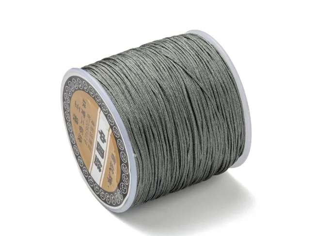 Rola Snur nylon pentru bratari grosime 0.8mm gri inchis (100m)