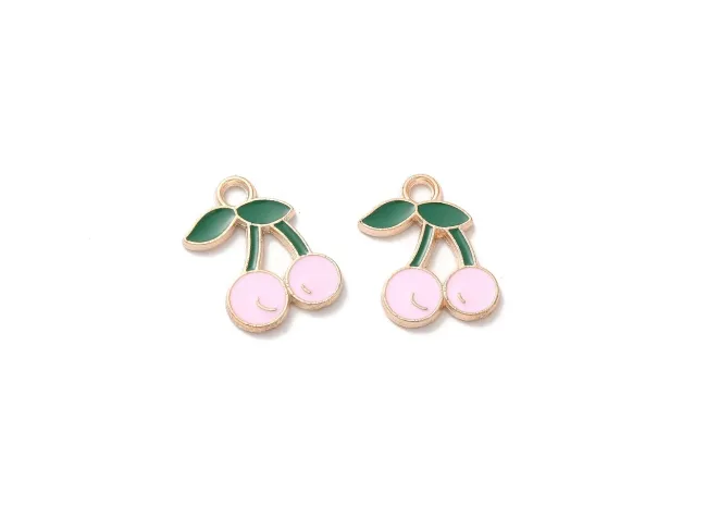 Charm auriu 17x15mm cireasa