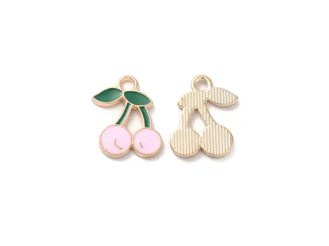 Charm auriu 17x15mm cireasa