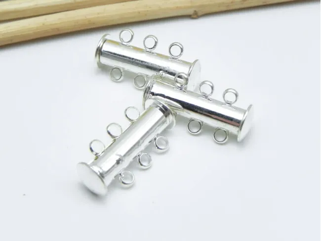 Inchizatoare magnetica cu 3 bucle 21x10x6mm argintiu