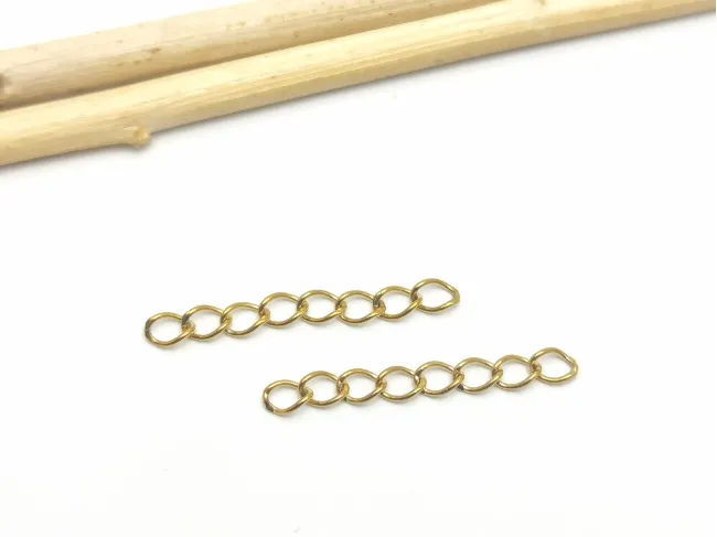 Prelungitor lant otel inoxidabil auriu lungime 2.5cm