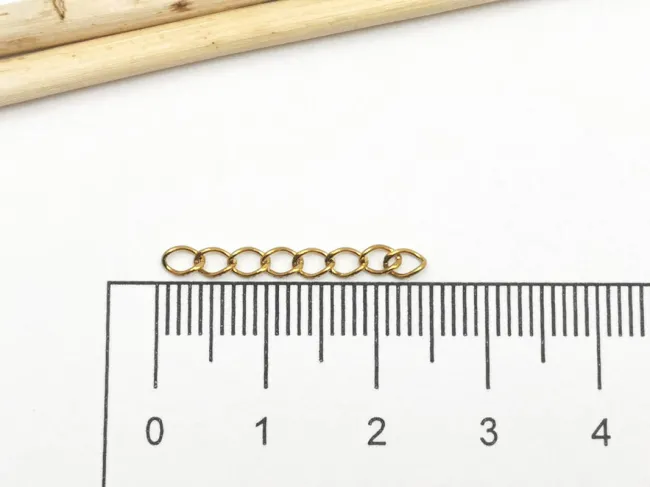 Prelungitor lant otel inoxidabil auriu lungime 2.5cm