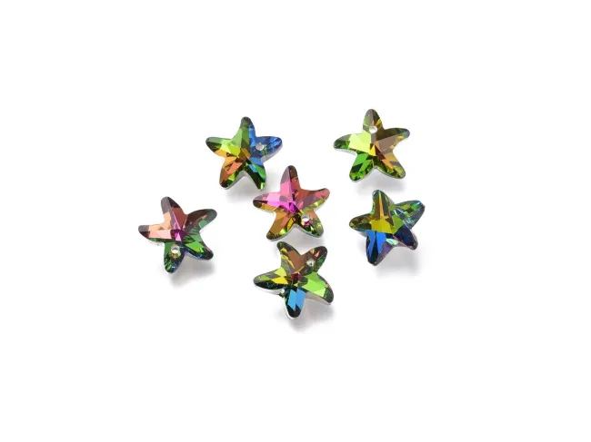 Pandantiv sticla stea de mare 15x14x7mm vitrail