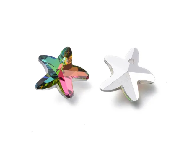 Pandantiv sticla stea de mare 15x14x7mm vitrail