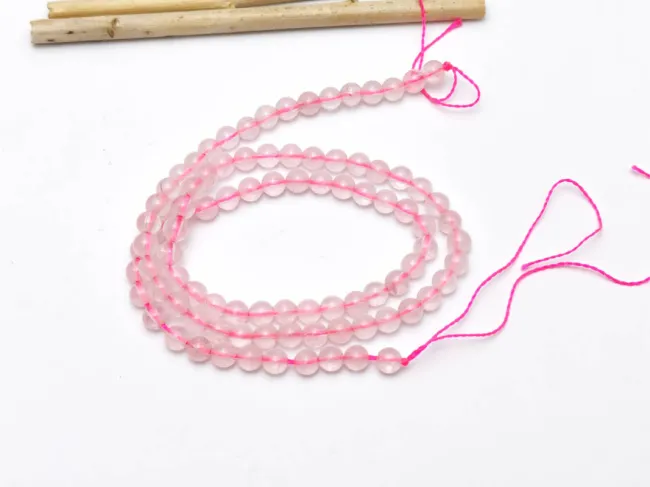 Sirag cuart roz sfere 4mm