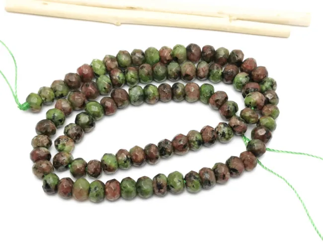 Sirag Jasp sesam rondele fatetate 6x4mm