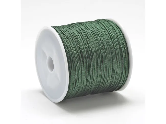 Rola snur nylon pentru bratari grosime 0.8mm verde inchis (100m)