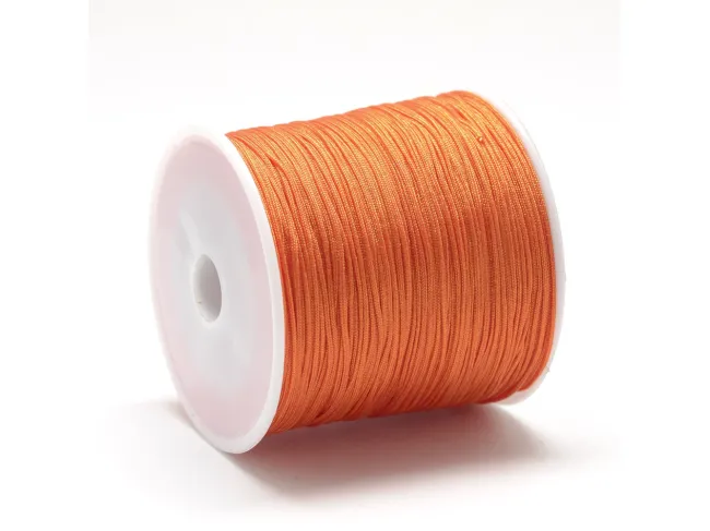 Rola Snur nylon pentru bratari grosime 0.8mm portocaliu (100m)