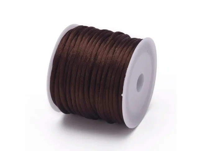 Rola snur satinat 1mm maro inchis (30m)