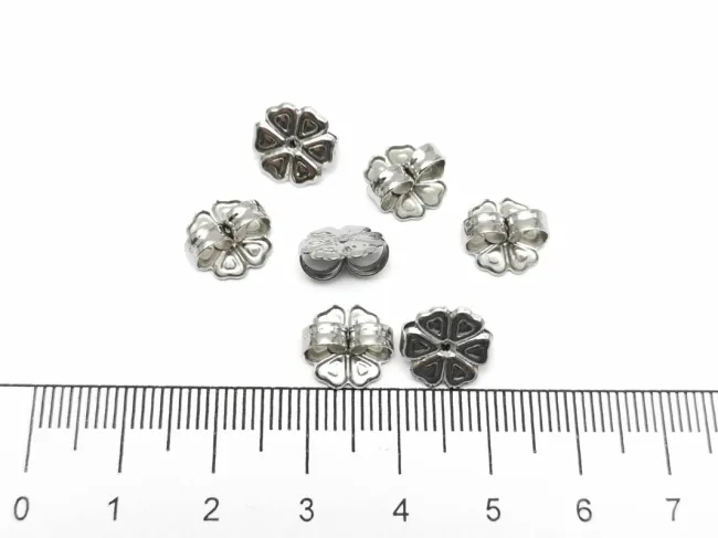 Opritor cercei otel inoxidabil floare 10x10mm (2buc)