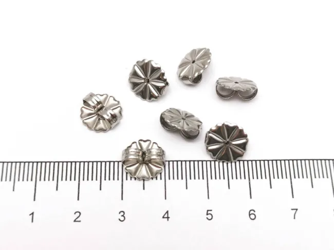 Opritor cercei otel inoxidabil floare 10x10mm (2buc)