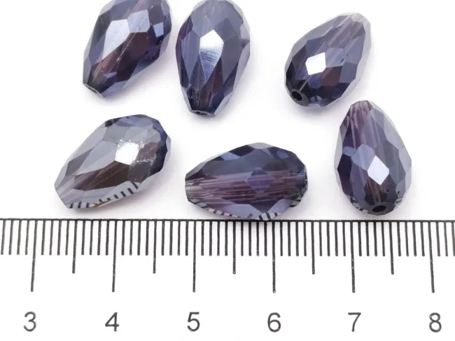Cristal picatura 15x10mm indigo (1buc)