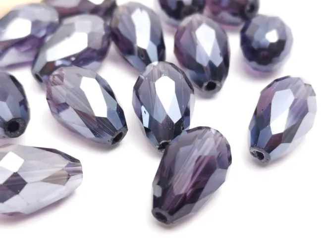 Cristal picatura 15x10mm indigo (1buc)