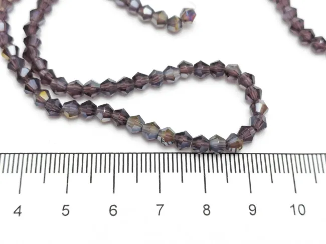 Margele cristal biconic 4mm indigo lustered (sirag)