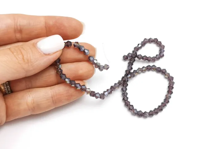 Margele cristal biconic 4mm indigo lustered (sirag)
