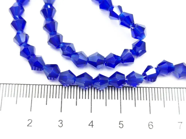 Margele cristal biconic 6mm blue lustered (sirag)