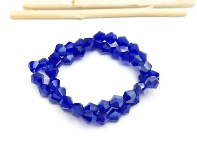 Margele cristal biconic 6mm blue lustered (sirag)