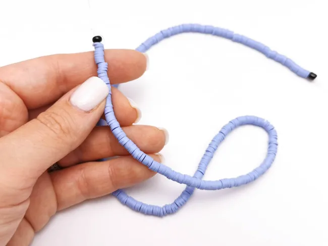 Sirag margele fimo 4x1mm mov lila