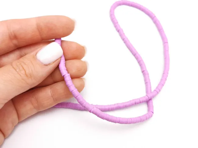 Sirag margele fimo 4x1mm orchide