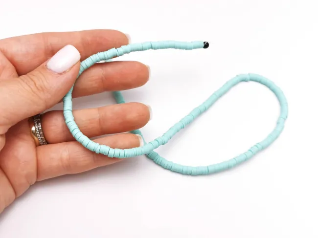 Sirag margele fimo 4x1mm aqua