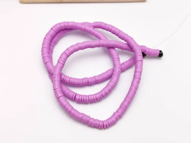 Sirag margele fimo 4x1mm orchide
