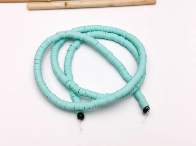 Sirag margele fimo 4x1mm aqua