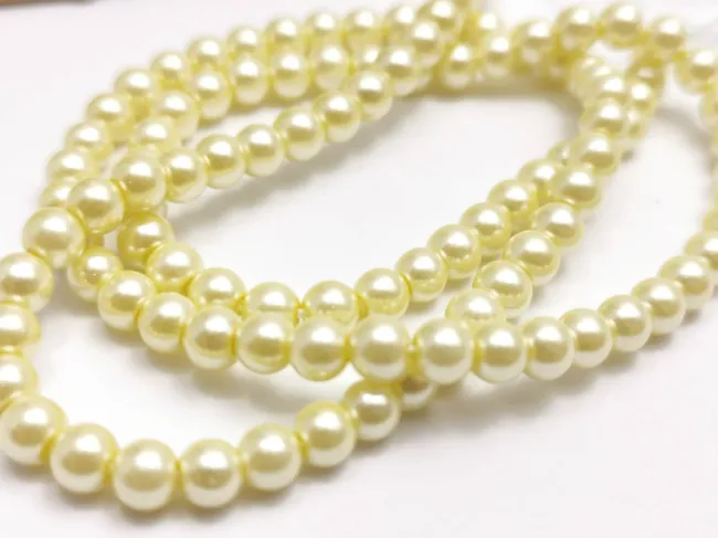 Perle de sticla calitate a 4mm sampanie (sirag)