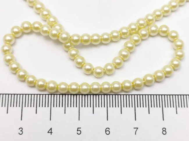 Perle de sticla calitate a 4mm sampanie (sirag)