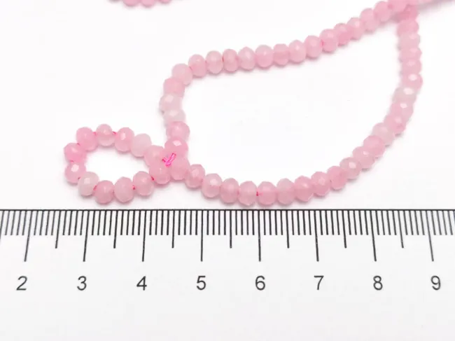 Sirag jad rondel 4x3mm roz