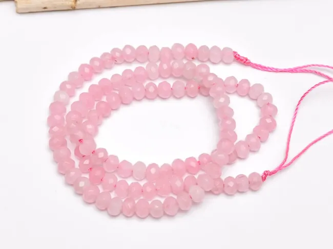 Sirag jad rondel 4x3mm roz