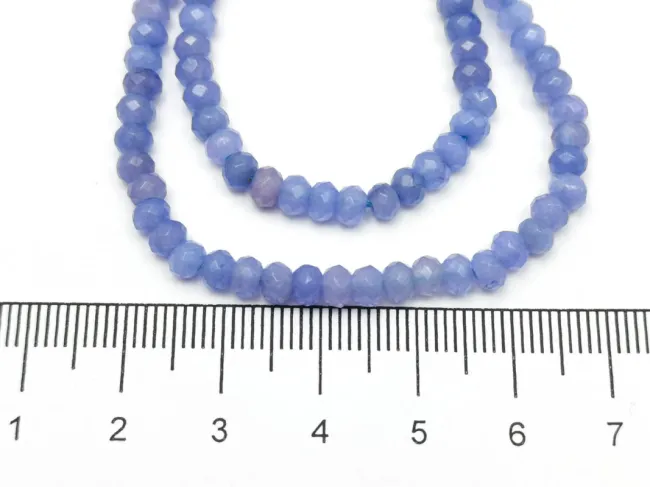 Sirag jad rondel 4x3mm albastru safir