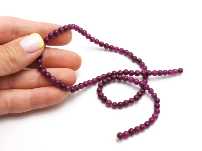 Sirag jad 4mm magenta inchis