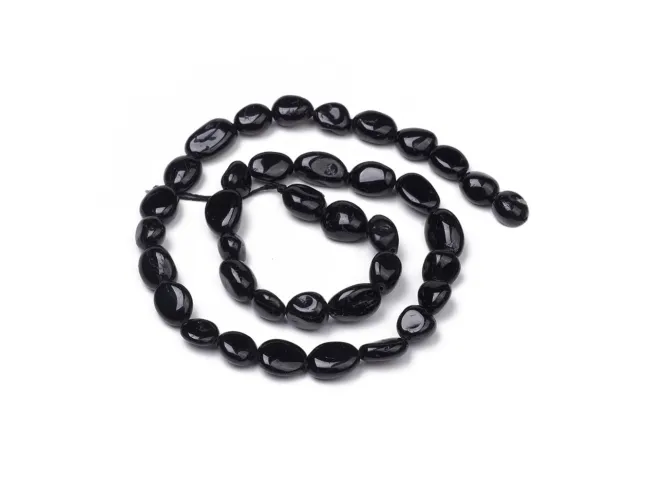 Sirag turmalina neagra nugget rotunjit 8~10x8~9x5.5~6mm