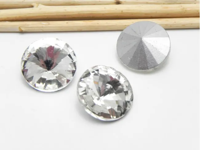 Cabochon din sticla 14mm crystal (1buc)