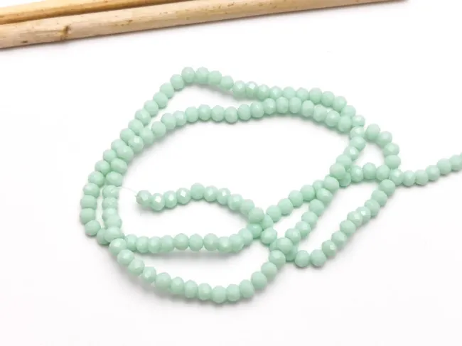Margele cristal rondel 3x2mm mint opac (sirag)