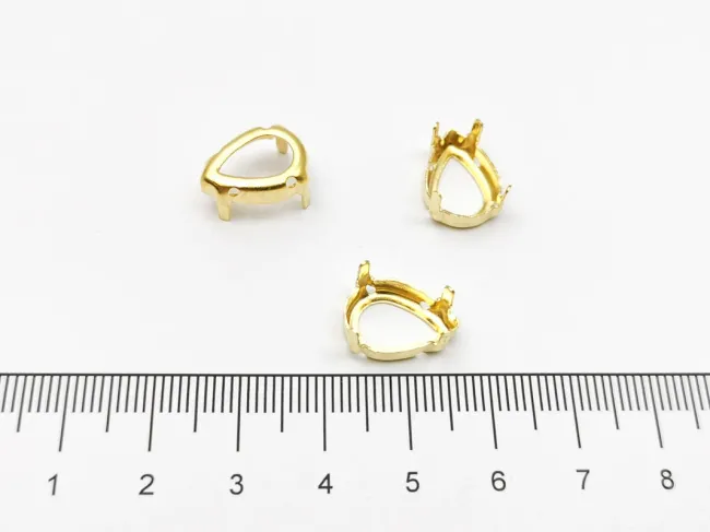 Baza cabochon lacrima 14x10mm auriu