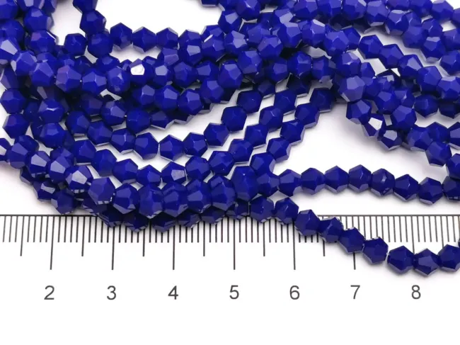 Margele cristal biconic 4mm blue opac (sirag)