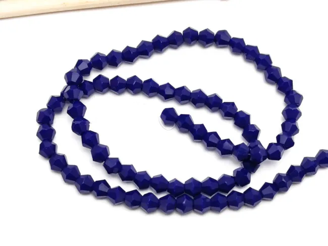 Margele cristal biconic 4mm blue opac (sirag)