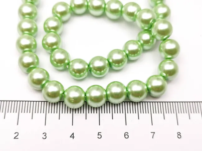 Perle de sticla calitate a 8mm verde deschis (sirag)