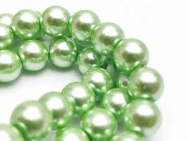 Perle de sticla calitate a 8mm verde deschis (sirag)