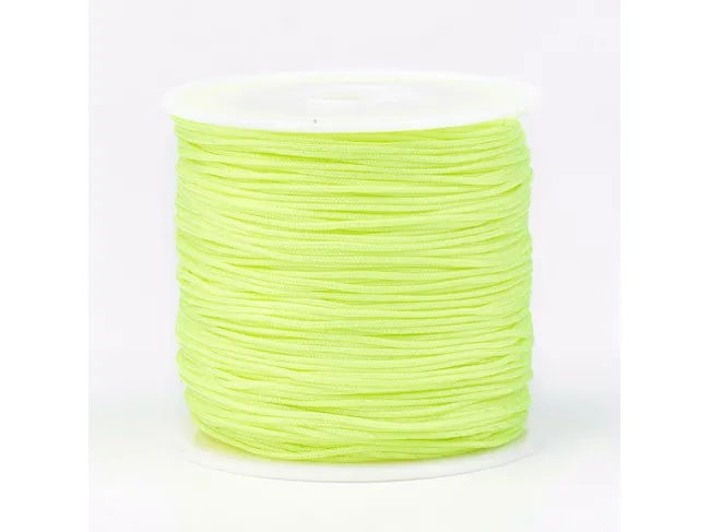 Rola snur nylon pentru bratari grosime 0.8mm galben neon (45m)