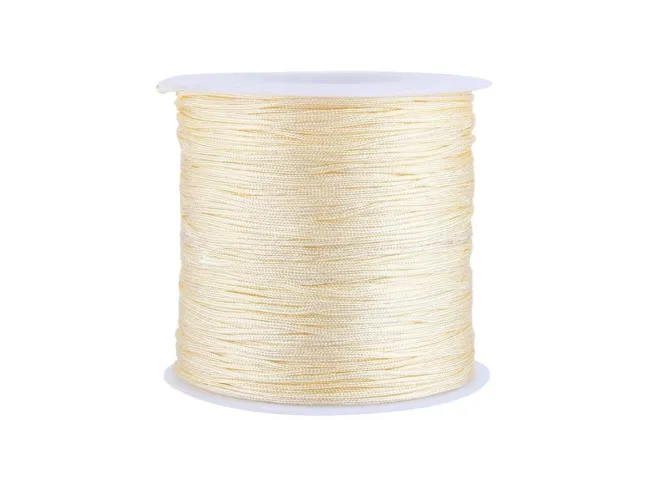 Rola Snur nylon pentru bratari grosime 0.8mm ivory (100m)
