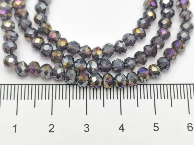 Margele cristal rondel fatetat 4x3mm indigo AB (sirag)